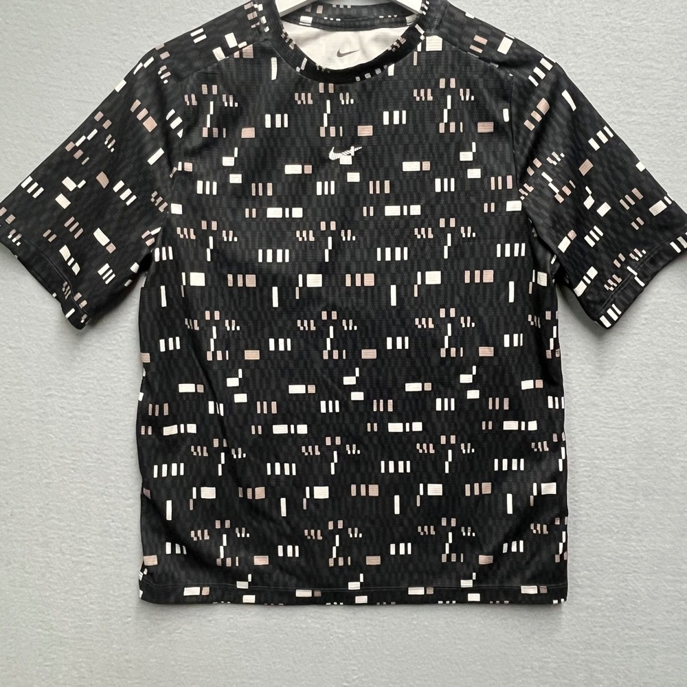 Nike Dri-FIT kids Geometric Digital Print Training T-Shirt Black HV0204-010 XL